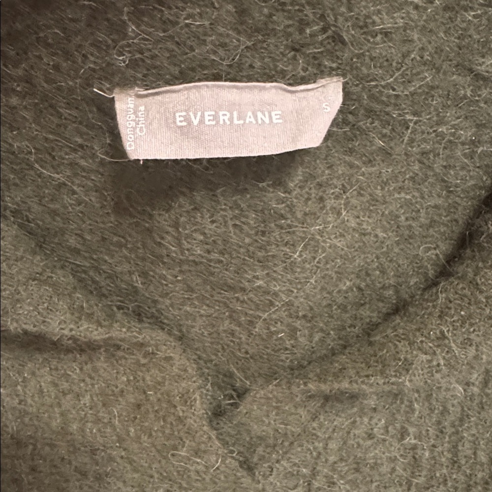 Everlane Alpaca Blend Polo Sweater Olive Green Size Small - Picture 3 of 5